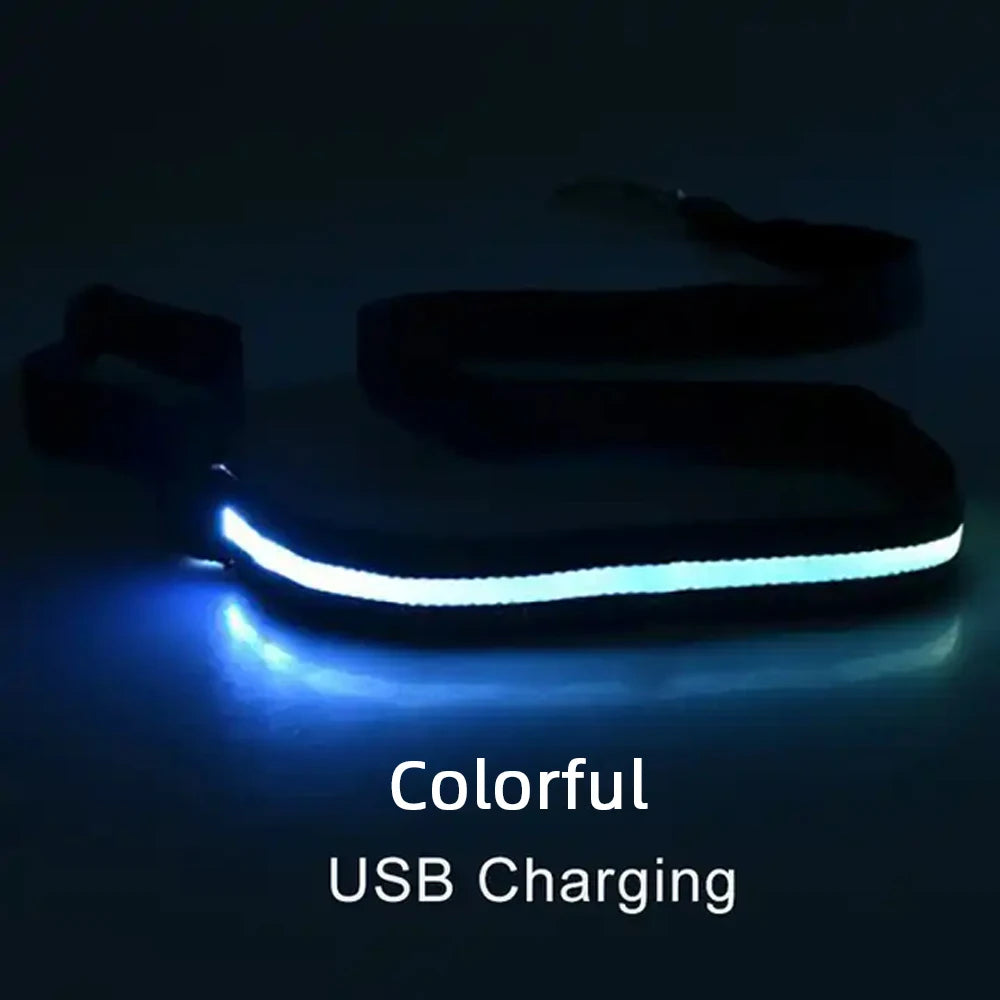 NONECN LED Light Up Dog Leash Luminous Rope For Safety