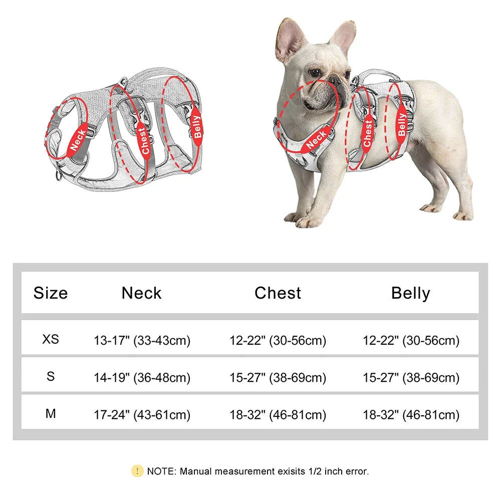 NONECN Nylon Reflective Dog Harness With Handle Adjustable Vest
