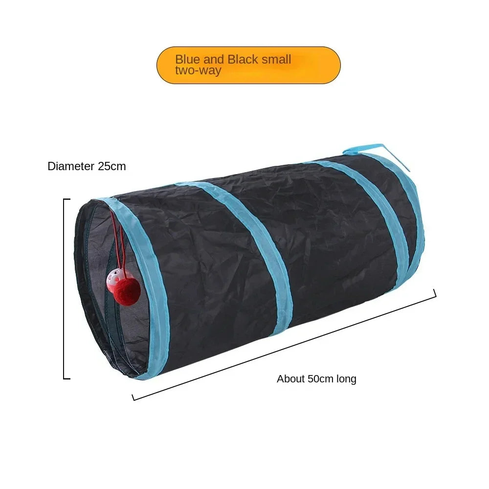 Foldable Cat Tunnel Toy For Indoor Play And Exercise