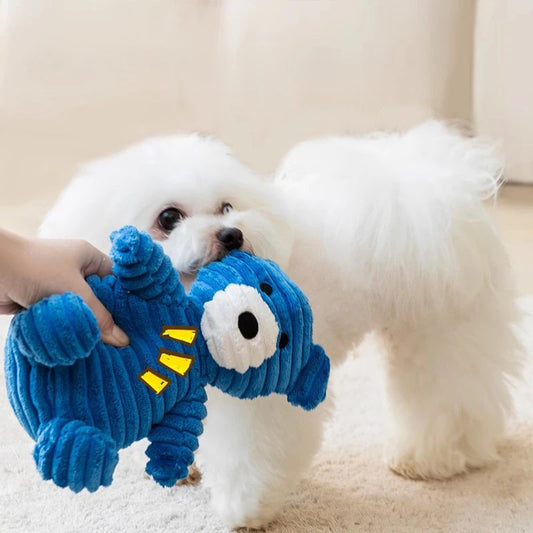 Cartoon Small Animal Pet Plush Toy with Sound, Chew-resistant, Self-entertaining, Suitable for Medium and Small-sized Dogs and