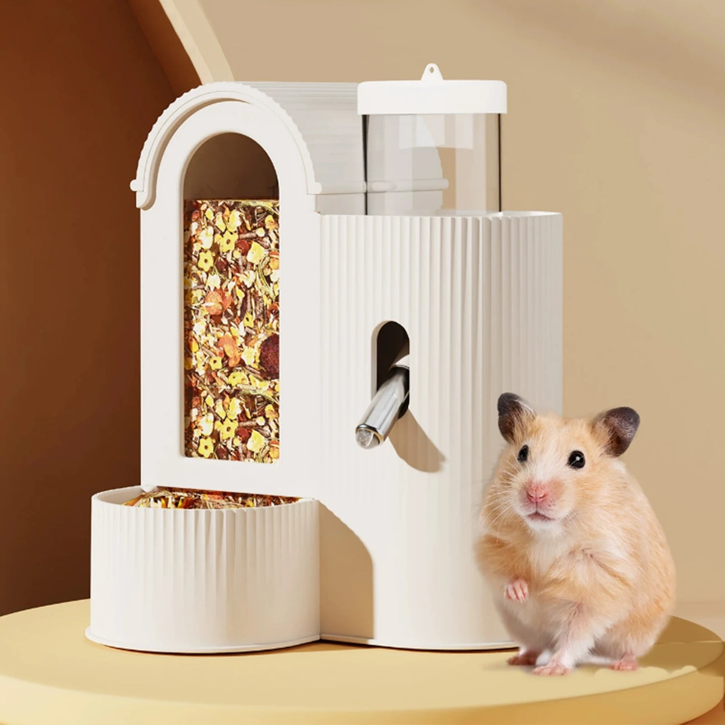 Alloet 2in1 Automatic Hamster Feeder And Waterer For Small Pets