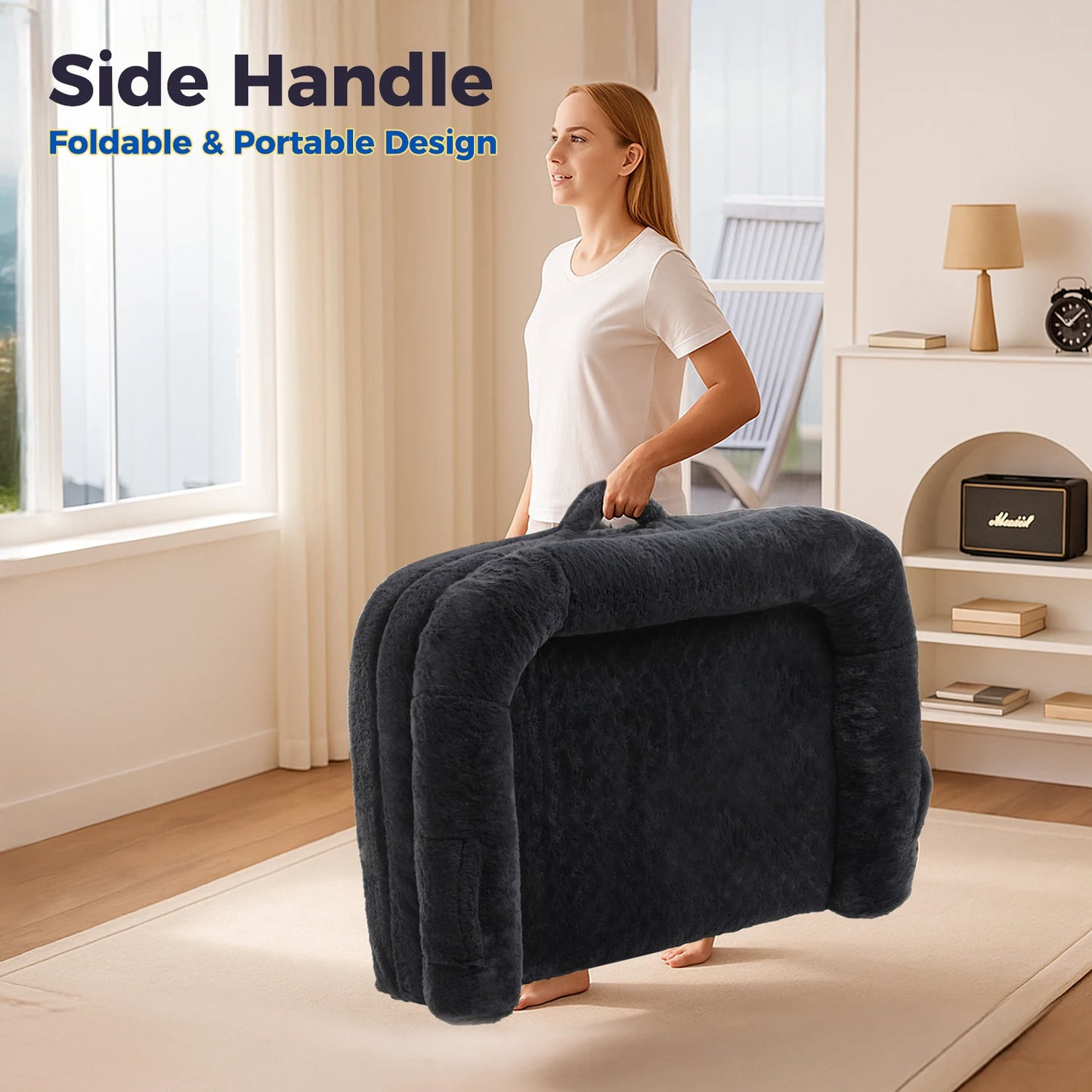 PAWZ Road Foldable Plush Dog Bed Washable Non Slip Sofa Bed