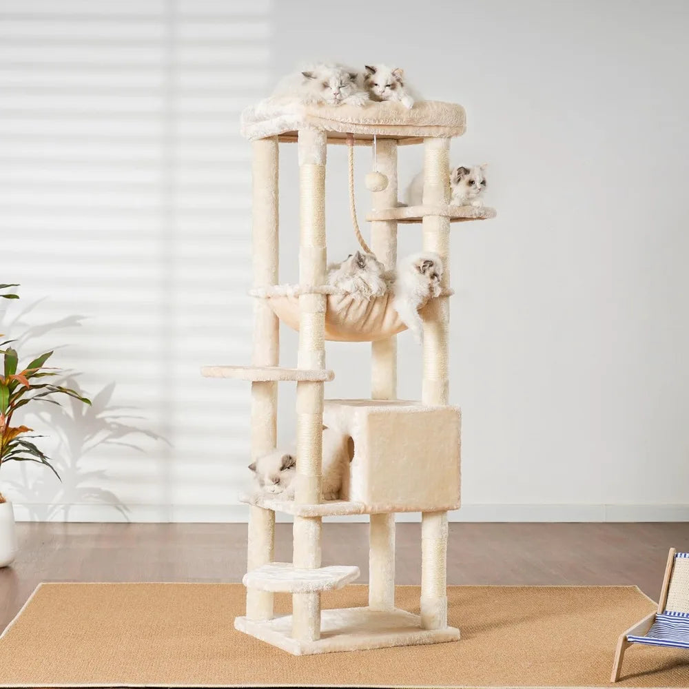 Heybly Cat Tree Heavy Duty Four Levels Indoor Cat Condo