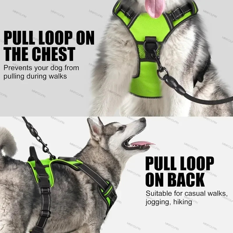 NONECN Led Luminous Dog Harness No Pull Adjustable Vest