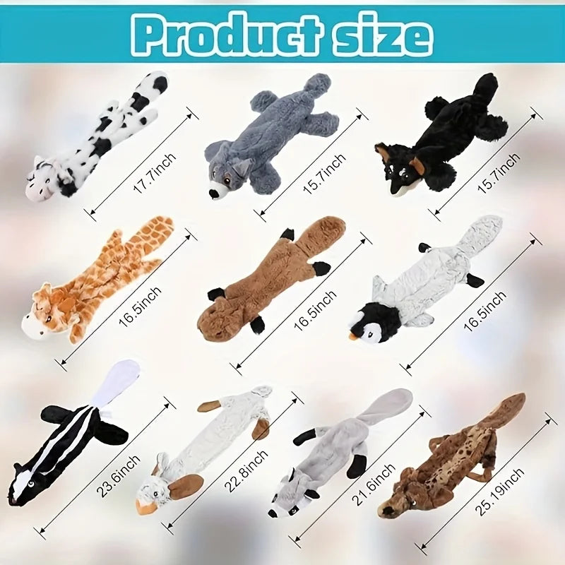 2026 Durable Crinkle Squeaky Pet Toys Gift Set | Plush Stuffless Toys for Small, Medium, Large Dogs, Teething-Friendly for Aggre