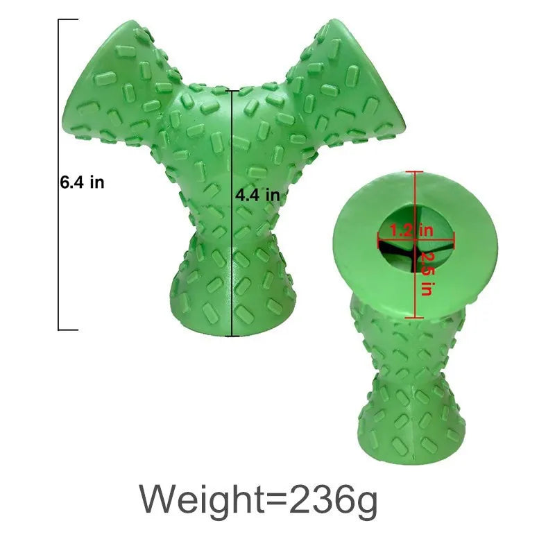 3 Sided Rubber Puzzle Feeder For Border Collie Chew Toy