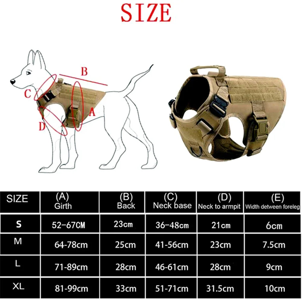 COOYOMOOCN Tactical Dog Harness No Pull Adjustable Service Vest