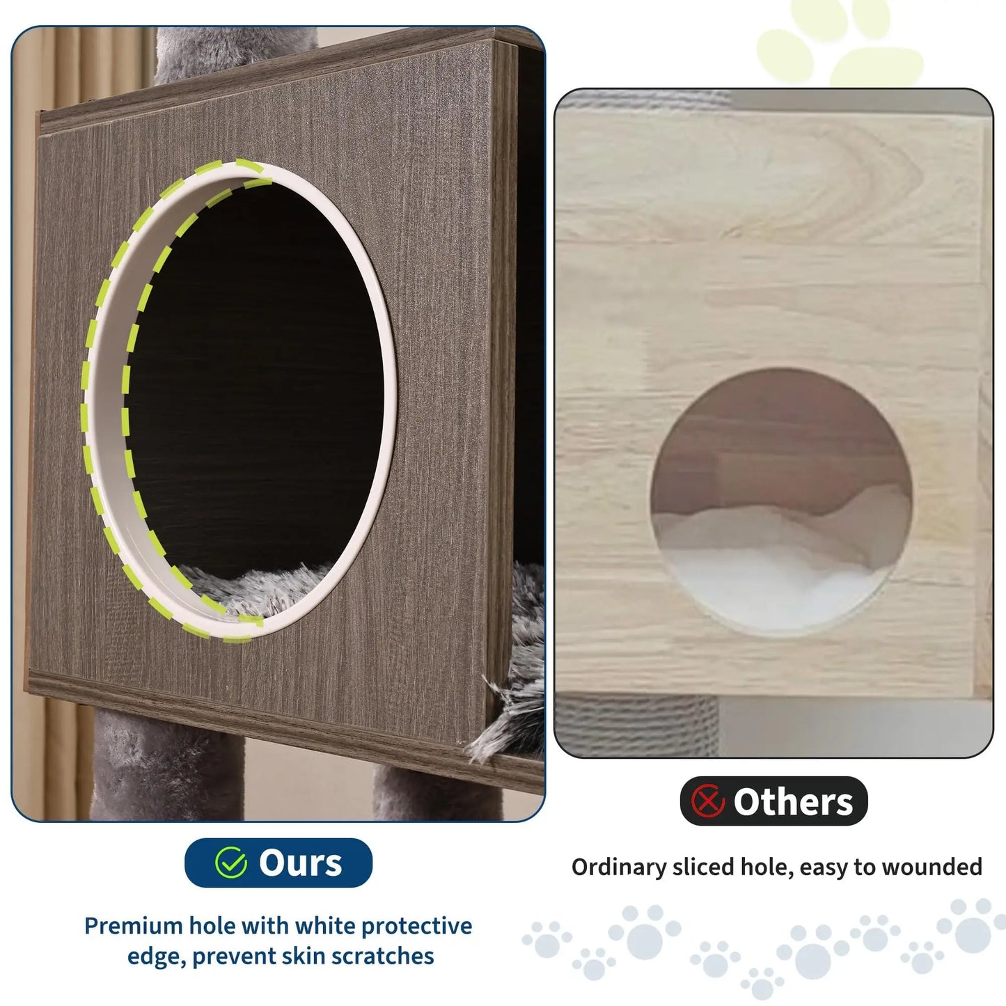 Studyset CN Cat Tree Tower With Litter Box Enclosure Furniture