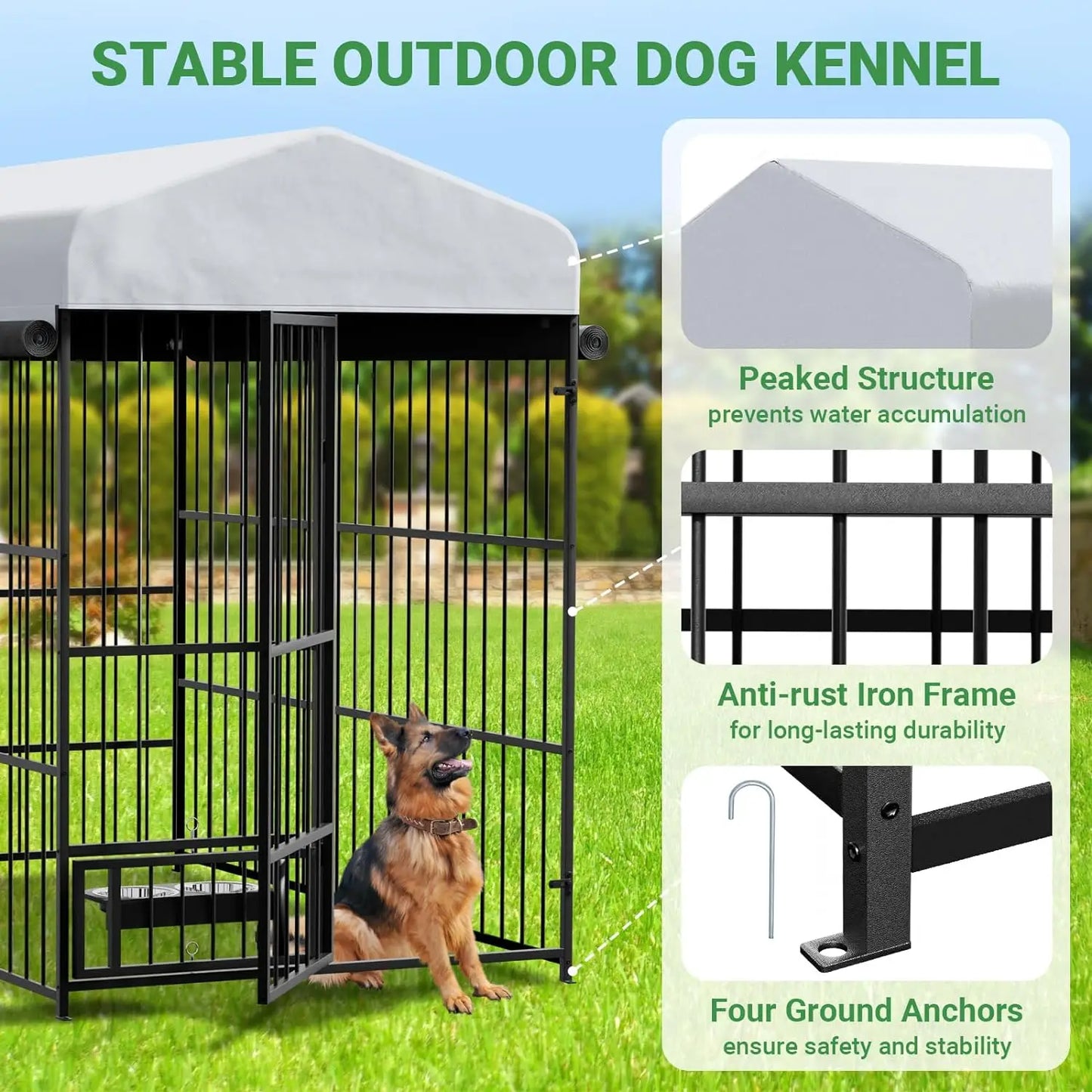 TWISTER.CK Outdoor Large Dog Kennel Heavy Duty Walk In Playpen