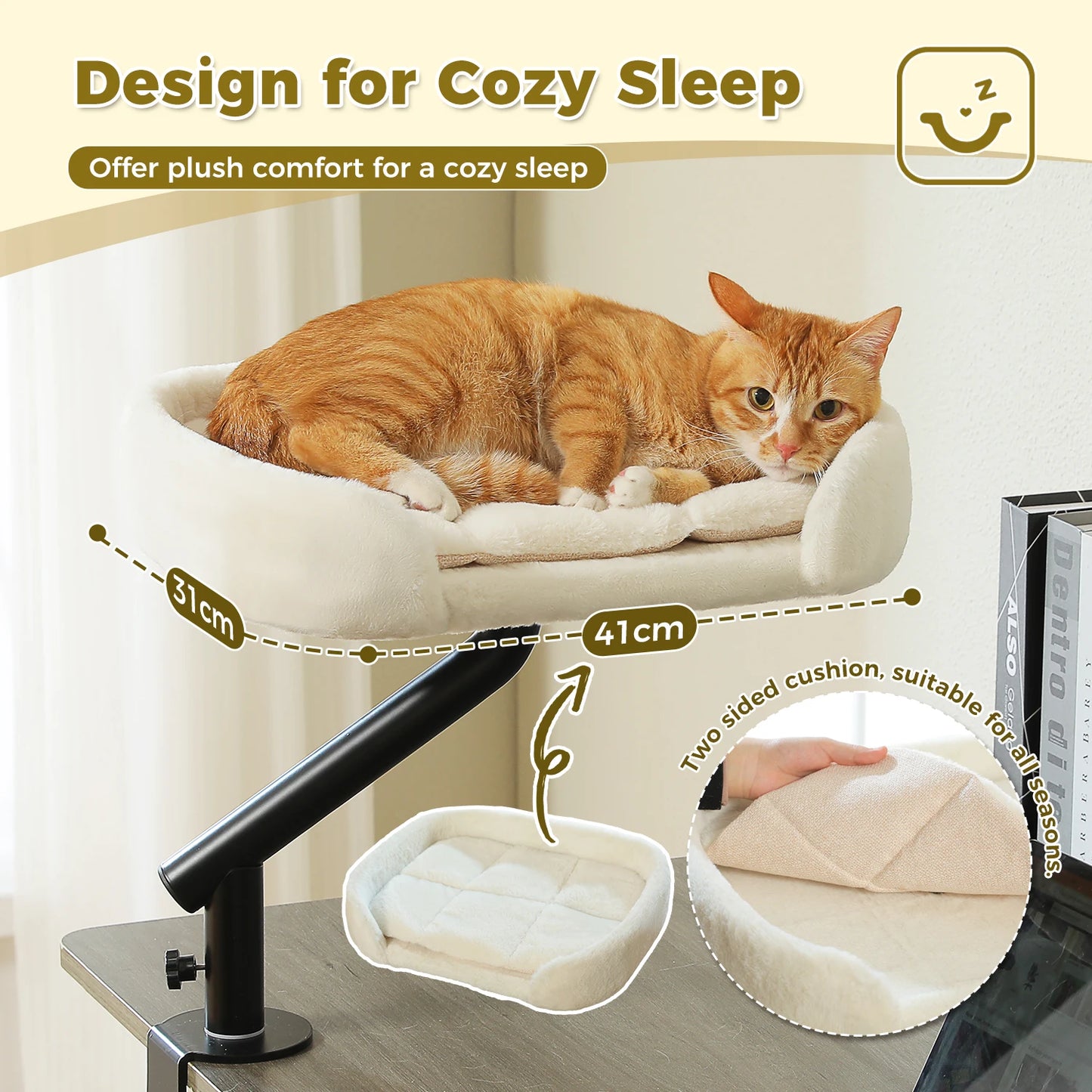 PAWZ Road Cat Desk Bed Stand 360 Degree Rotatable Hammock