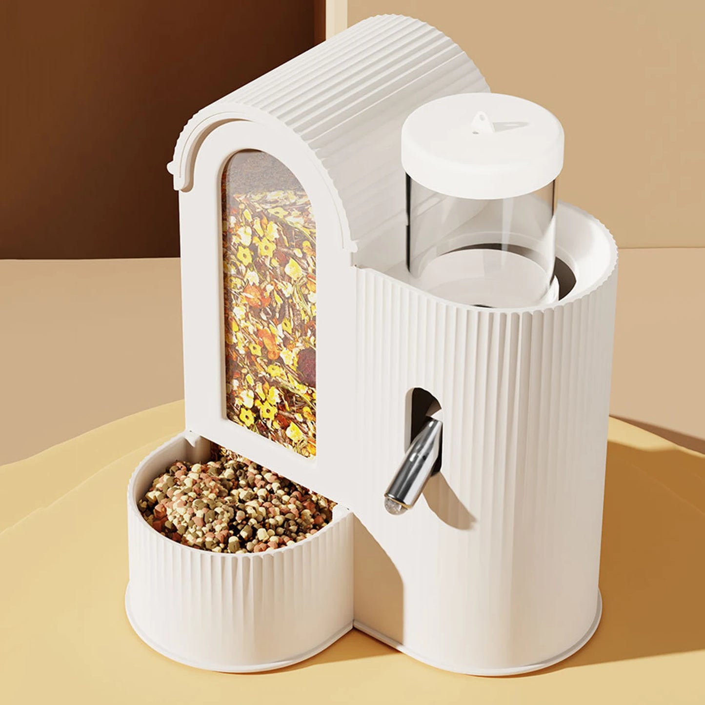 Alloet 2in1 Automatic Hamster Feeder And Waterer For Small Pets