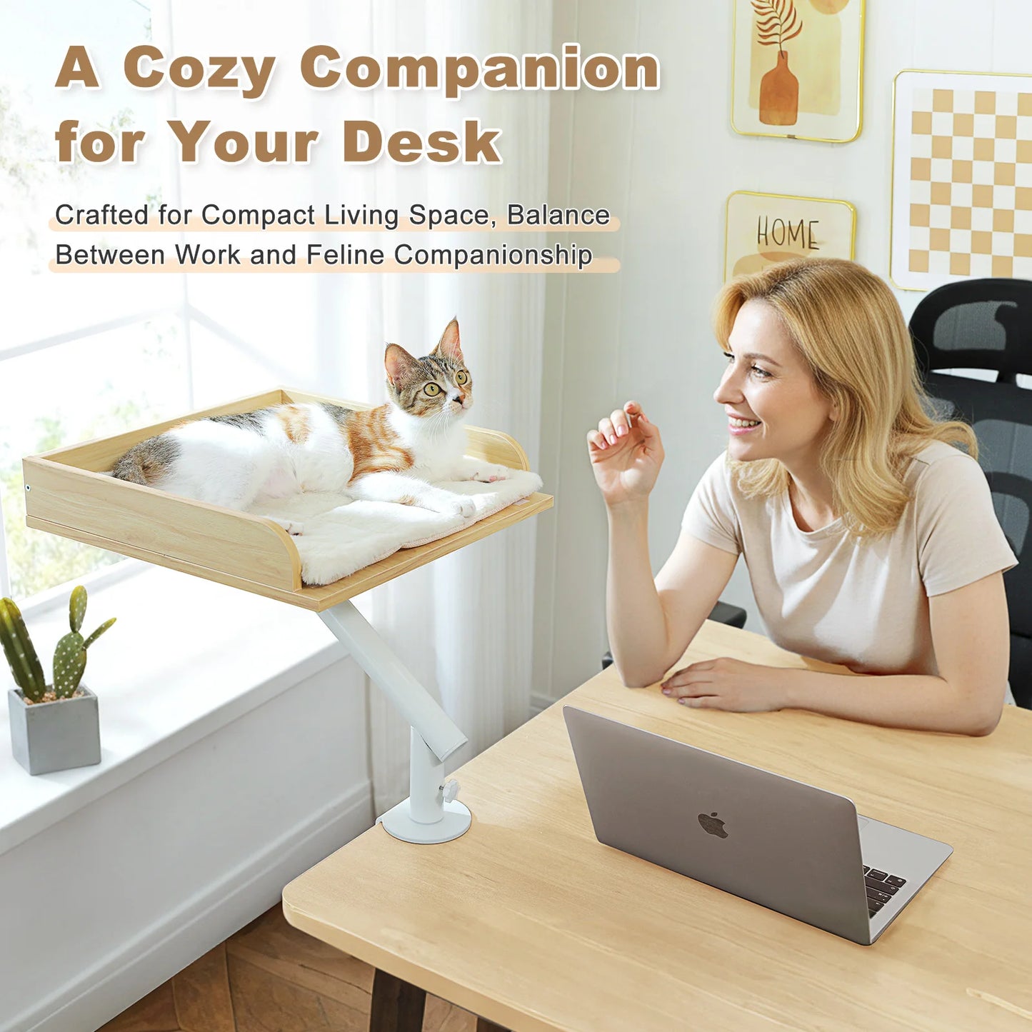 PAWZ Road Cat Desk Bed Stand 360 Degree Rotatable Hammock