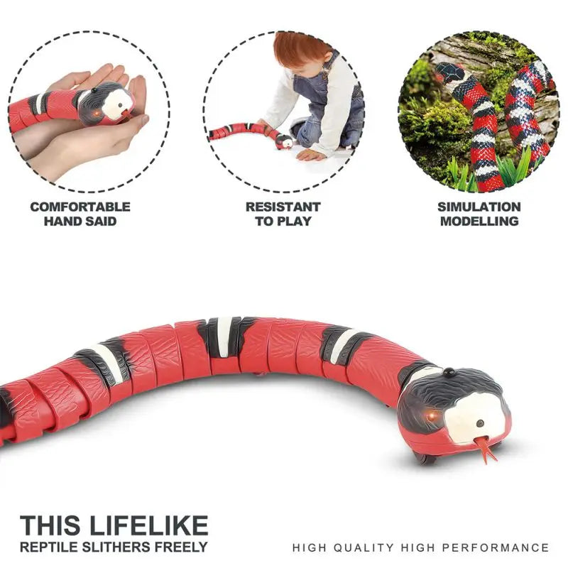NONECN Smart Sensing Snake Interactive Cat Toy USB Charging