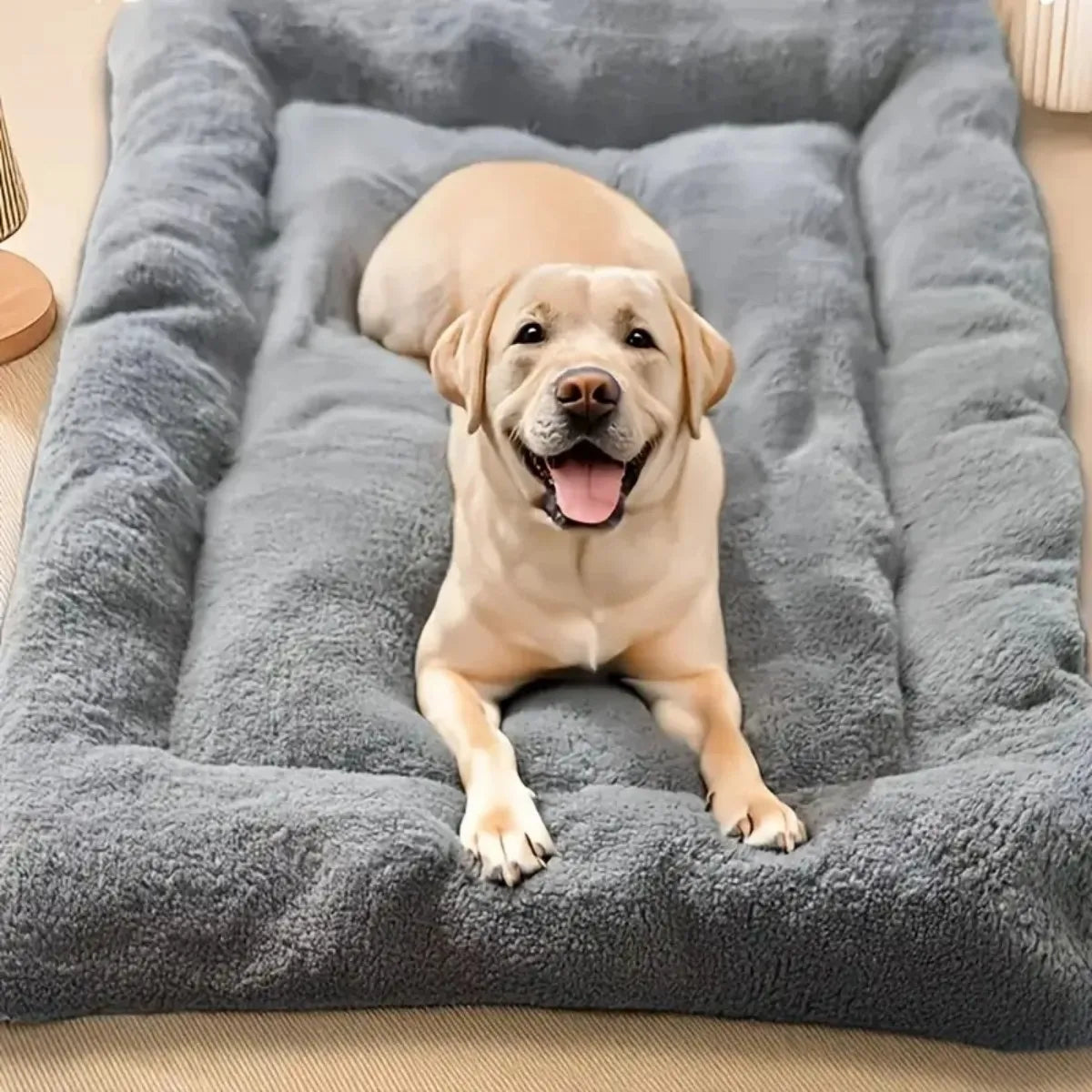 Extra Large Plush Dog Bed Sofa - Thickened Winter Warm Pet Mat for Medium Large Dogs & Cats - Super Soft Polyester Dog Crate Bed