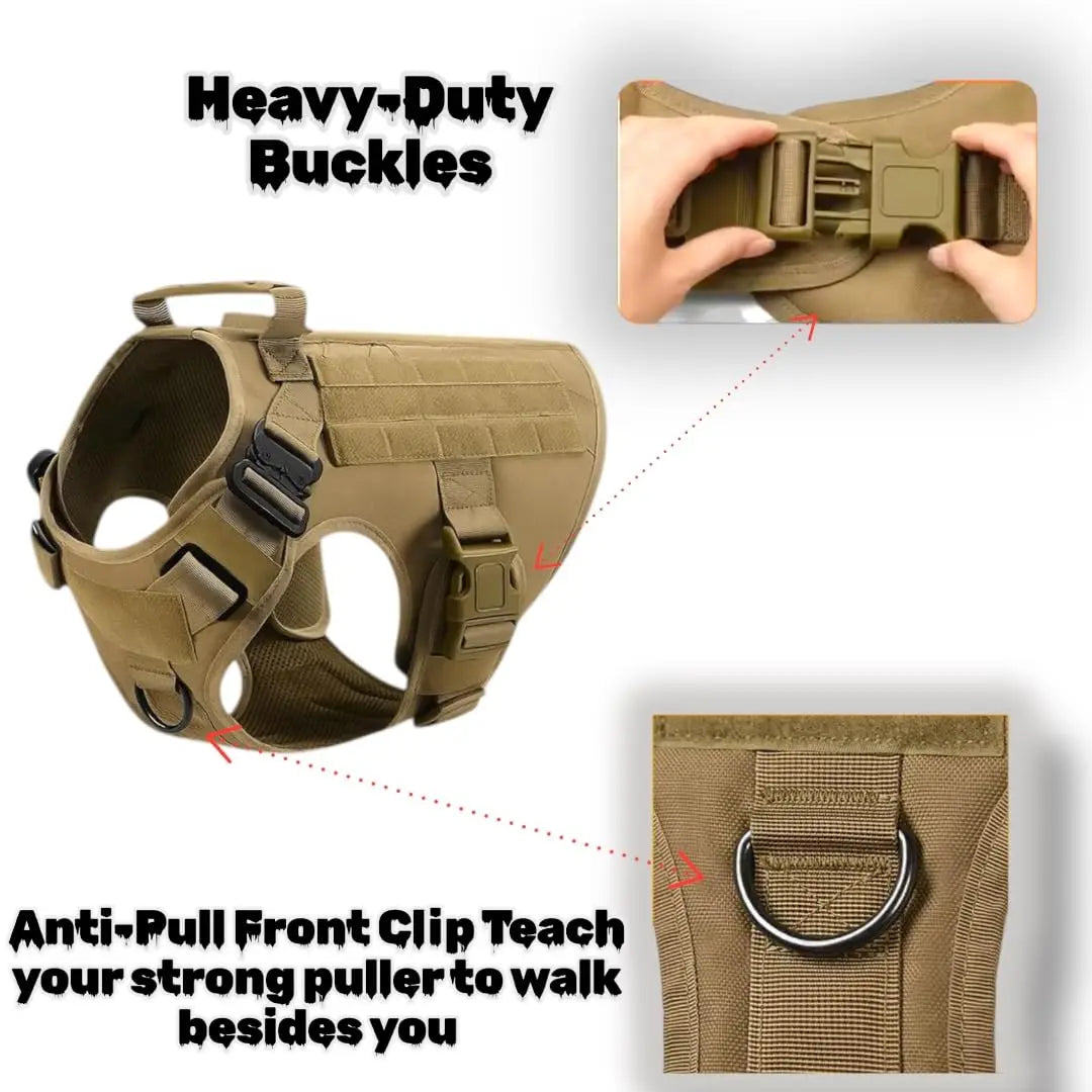 COOYOMOOCN Tactical Dog Harness No Pull Adjustable Service Vest