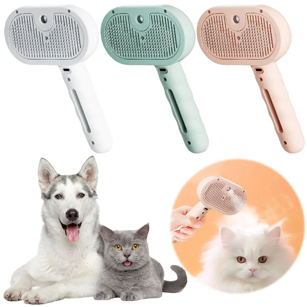 Shunmaii 3 In 1 Cat Steam Brush Grooming And Pet Hair Cleaning