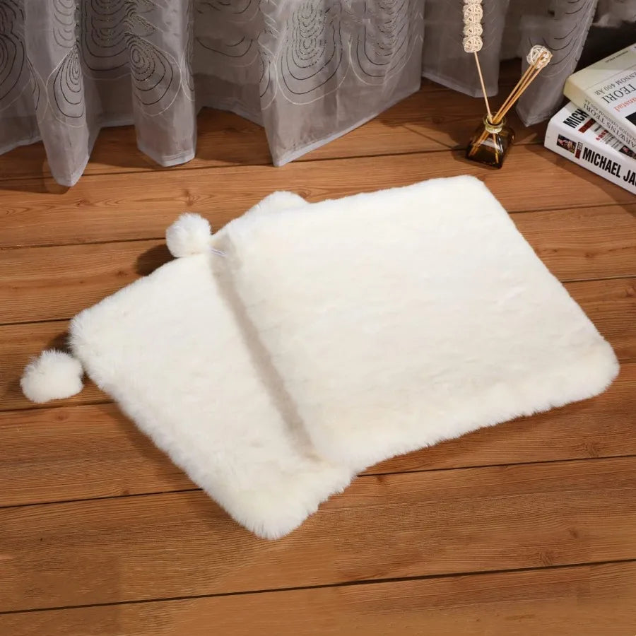 Faux Rabbit Fur Cat Dog Bed Cushion Pad 2 Pack For Cat Tree