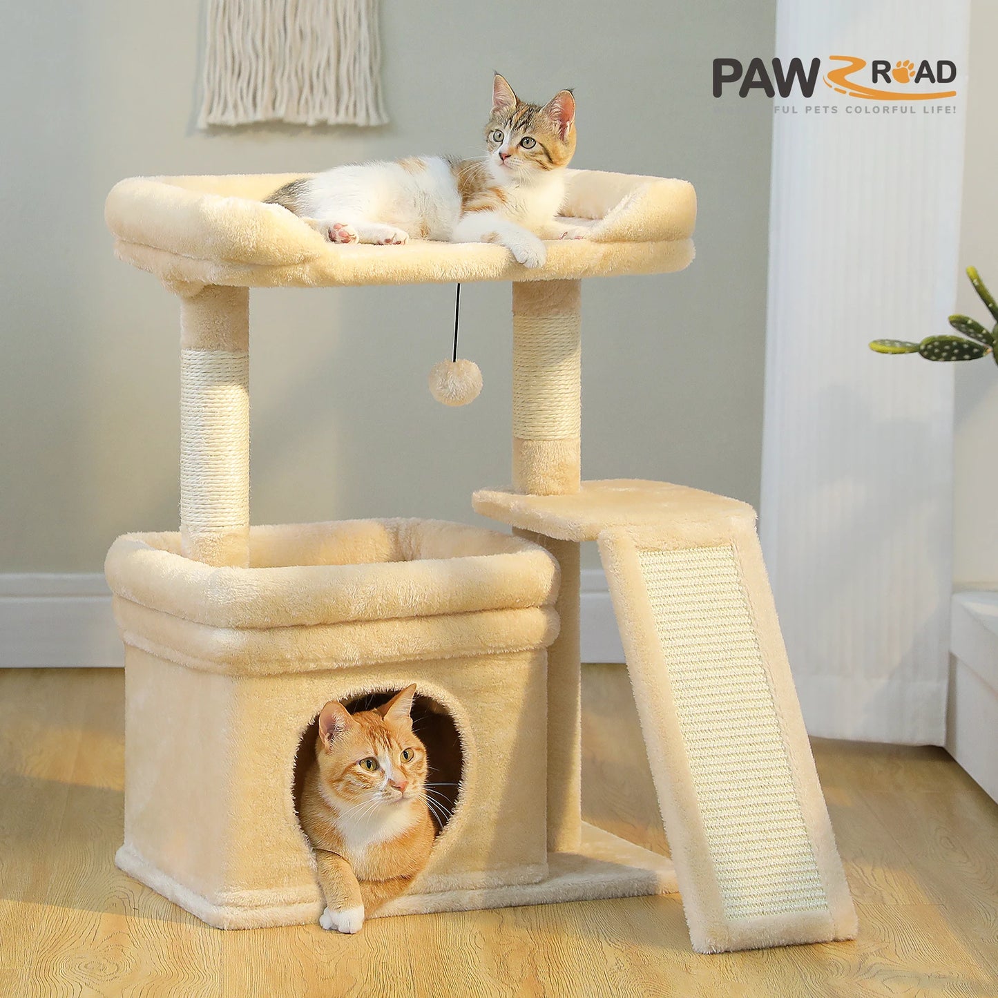 PAWZ Road Cat Tree Indoor Tower With Scratching Post