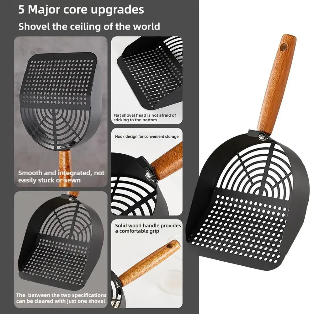 Steel Cat Litter Scoop Long Handle For Easy Cleanup