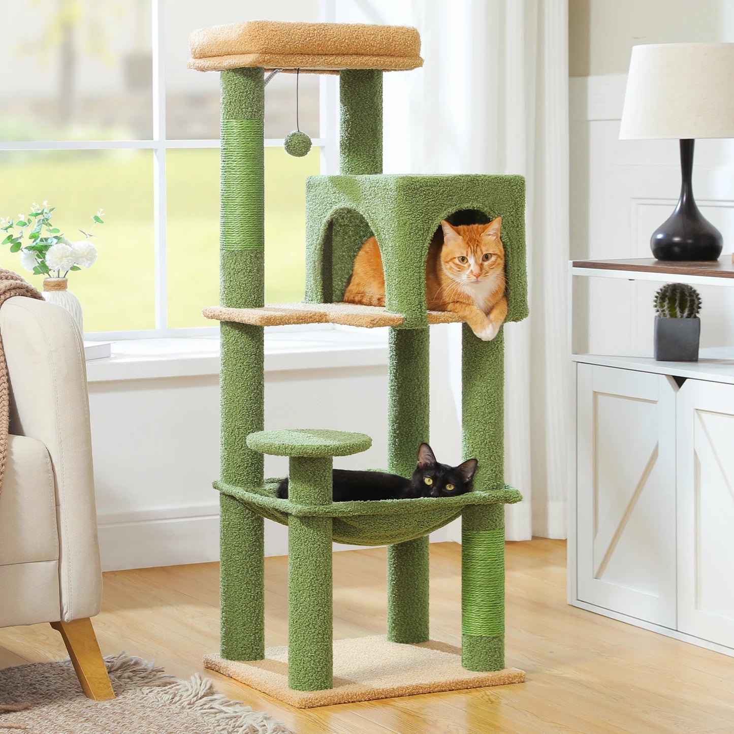 PEQULTICN Five Level Cat Tree Tower With Sisal Scratching