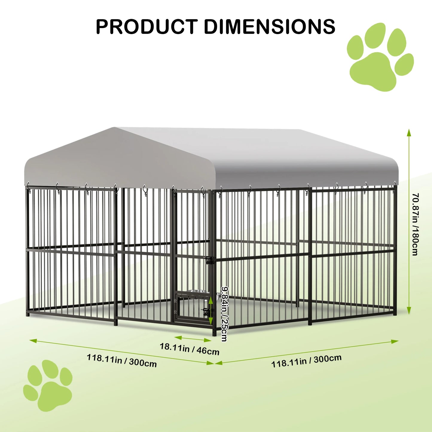 TWISTER.CK Outdoor Large Dog Kennel Heavy Duty Walk In Playpen