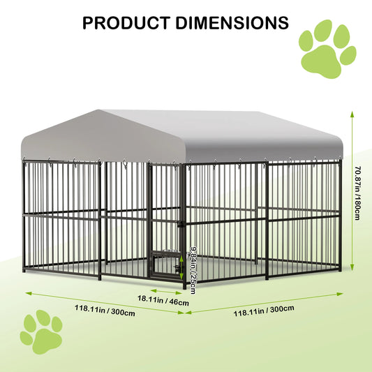 TWISTER.CK Outdoor Large Dog Kennel Heavy Duty Walk In Playpen