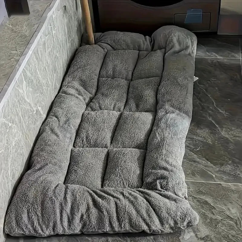 xtra Large Plush Dog Bed Sofa 8-Grid Thick Soft Pet Mat for Small Medium Large Dogs Cats Winter Warm Washable Anti-Slip Rectangu