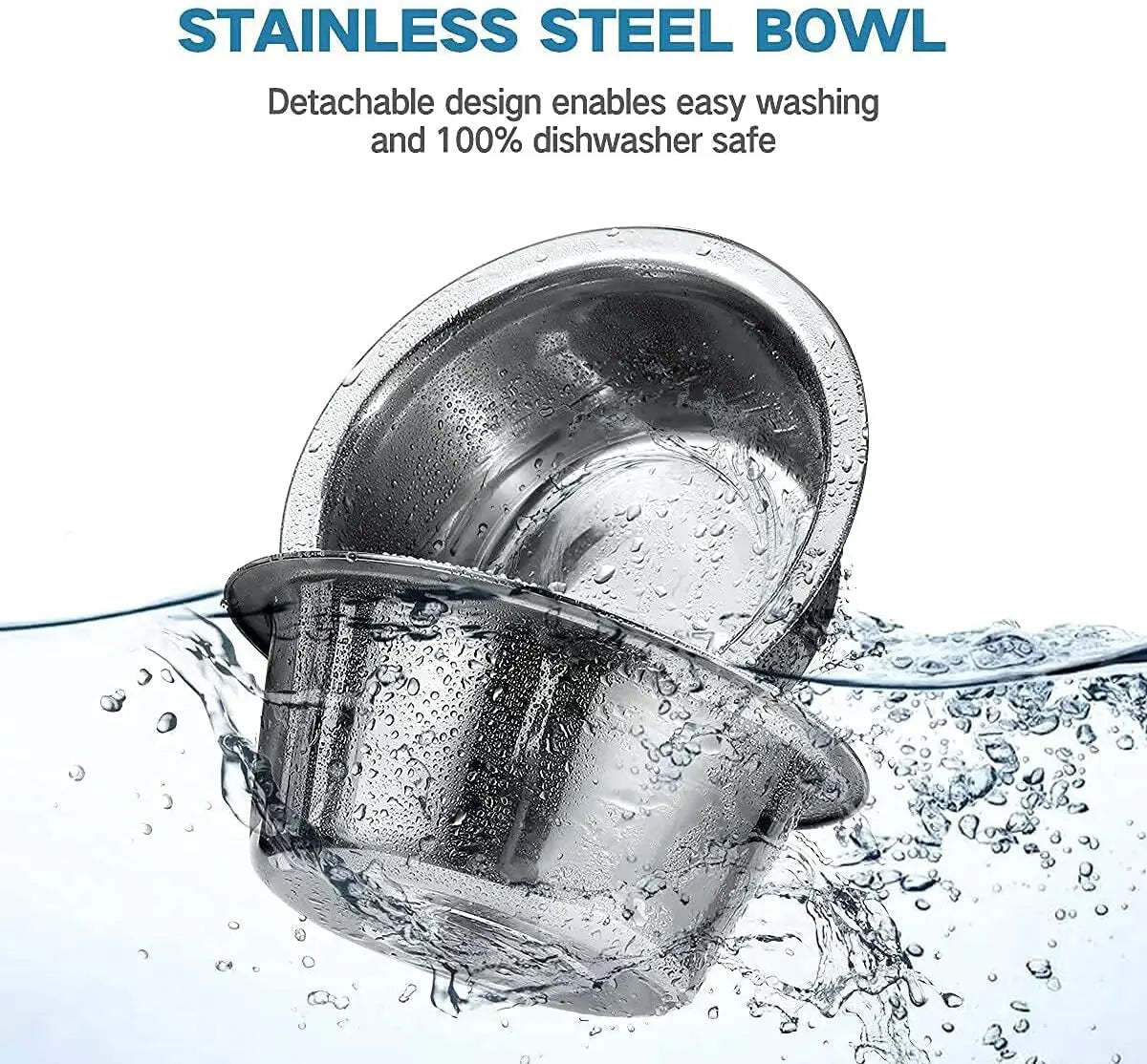 Adjustable Height Elevated Pet Bowls Stainless Steel Feeder Mess Proof for Cats Dogs All Sizes