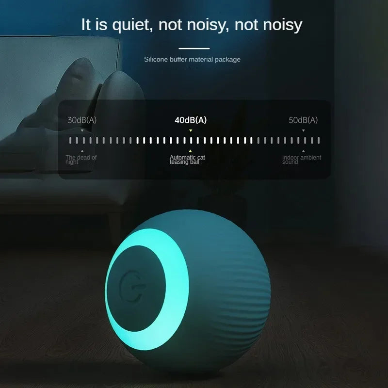 Interactive Automatic Cat Toy Ball Rechargeable Rolling Electric Ball