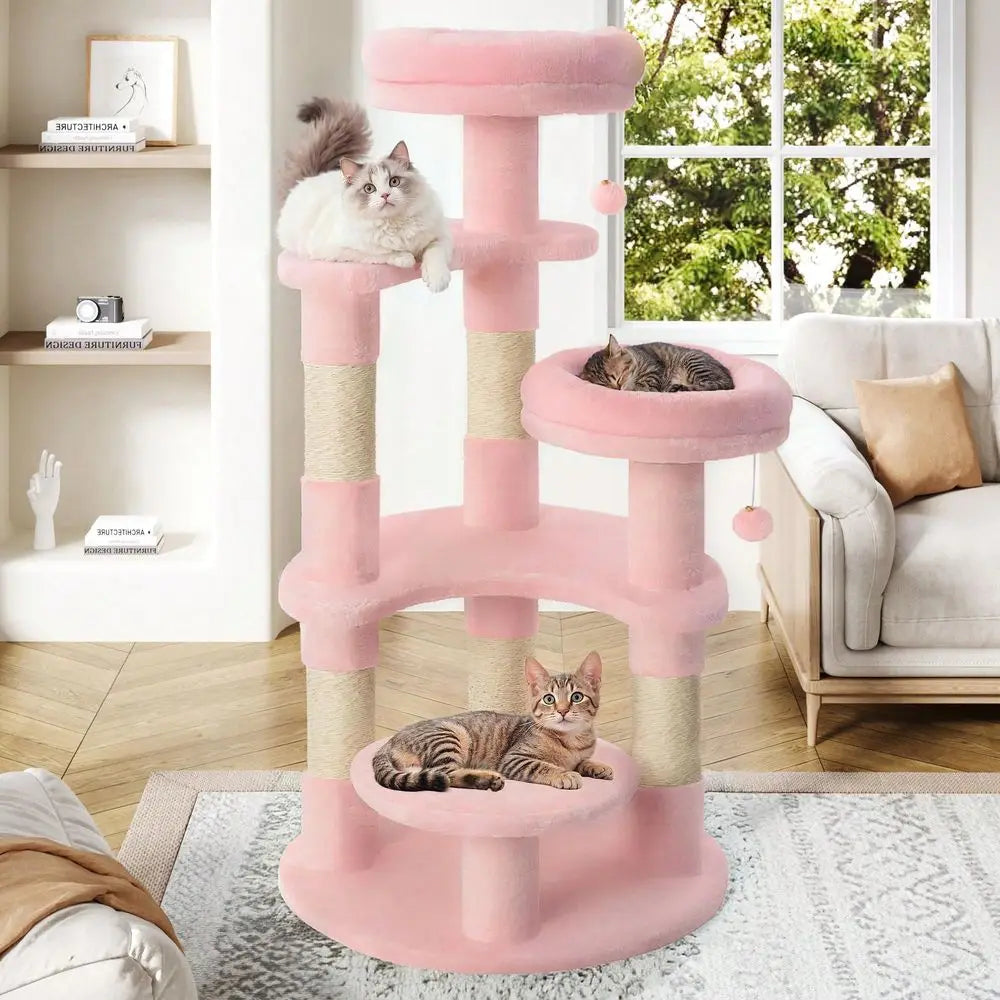 XMSJ Cat Tree Indoor Multi Level Tower With Plush Perches