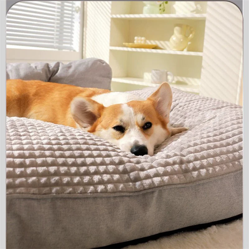 NONECN Cotton Heated Dog Sofa Bed For Autumn Winter Comfort