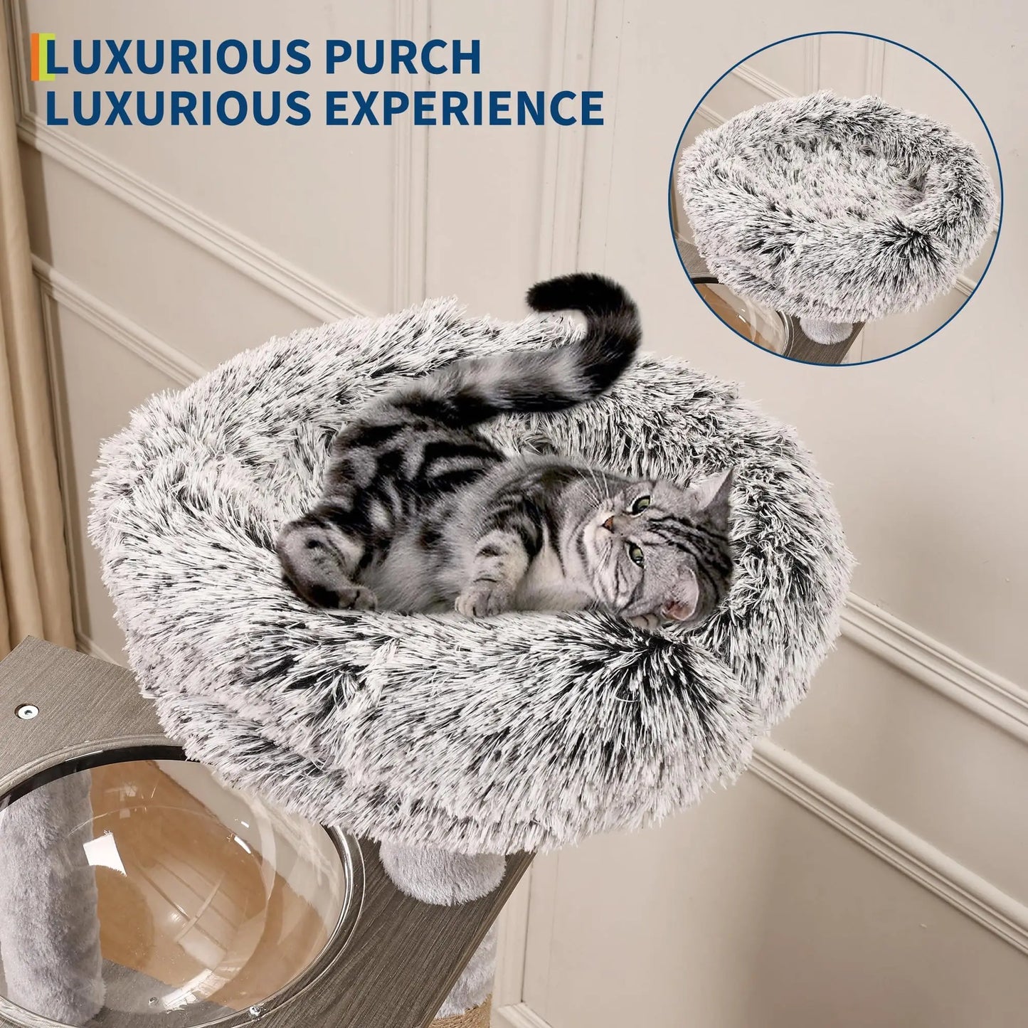 Studyset CN Cat Tree Tower With Litter Box Enclosure Furniture