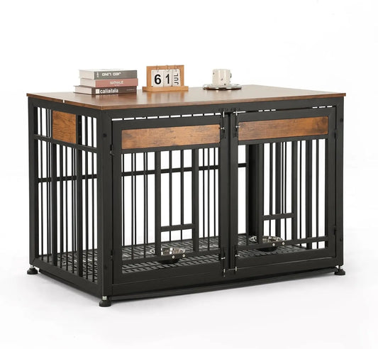 Heavy Duty Dog Kennel With Removable Tray For Medium Dogs