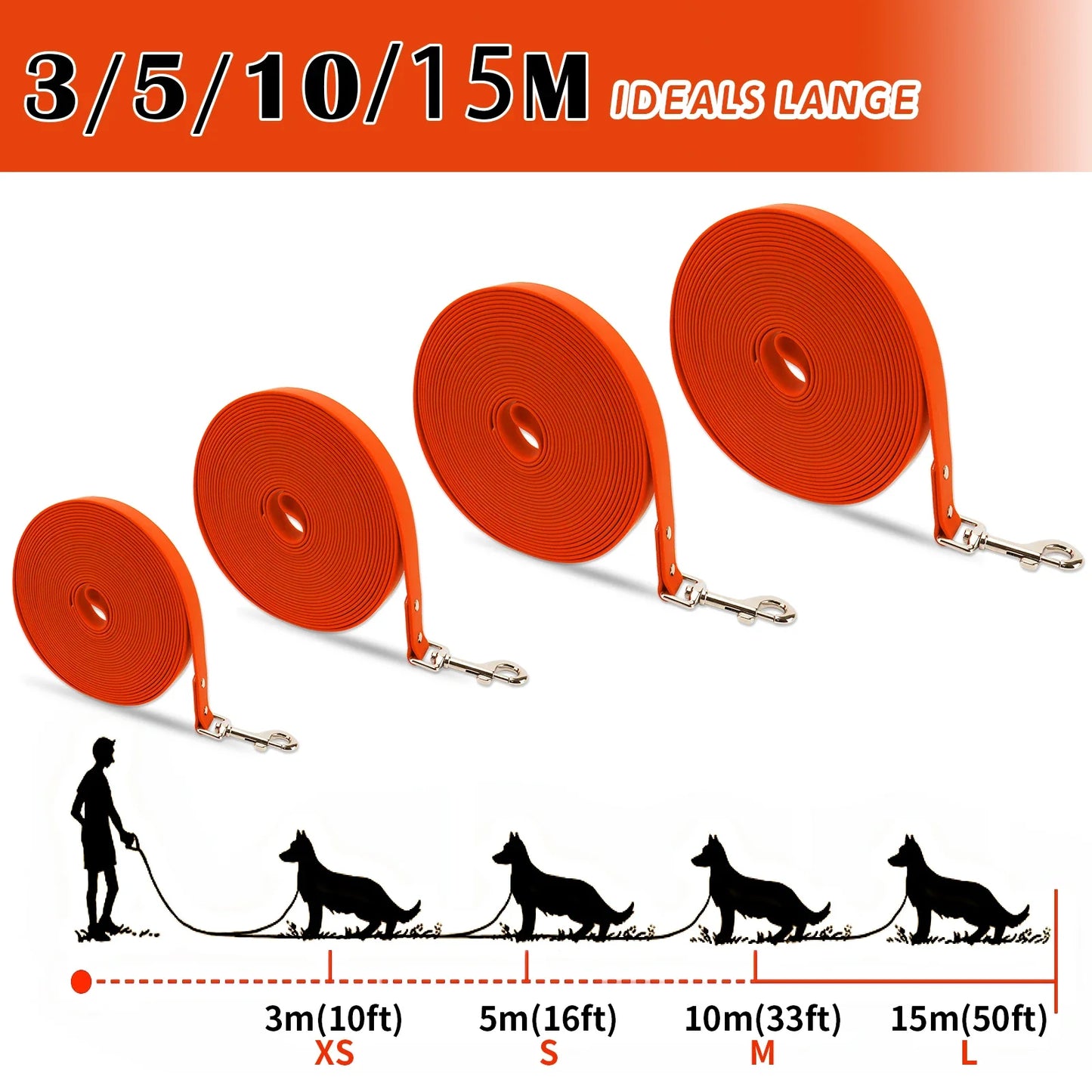 Waterproof Dog Leash PVC Rope For Easy Walking And Training