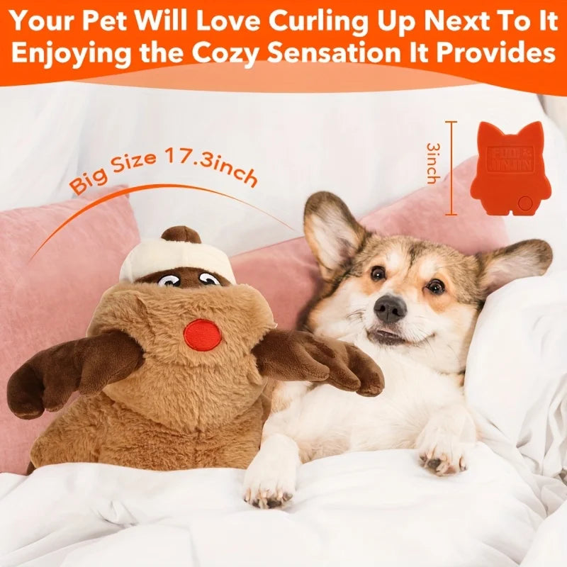 Elk Heartbeat Toys, Dog Toy, Pet Heartbeat Series Toys, Sleep Companion Pillow Toys, Behavior Training Comfort Toys, Puppy