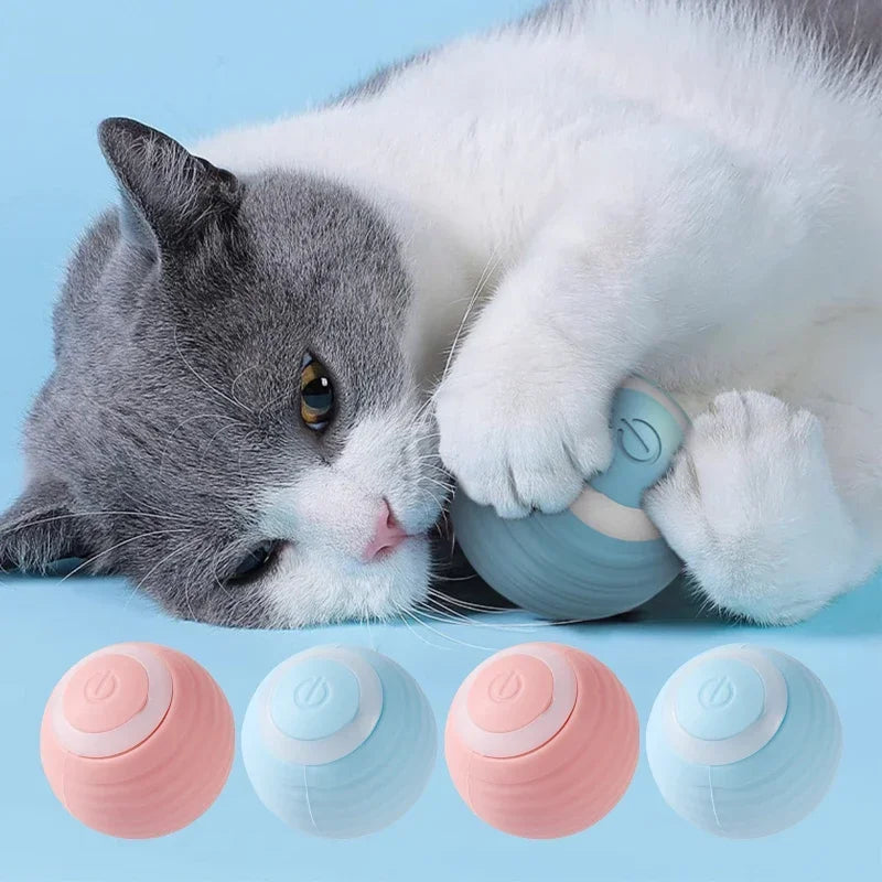 Interactive Automatic Cat Toy Ball Rechargeable Rolling Electric Ball
