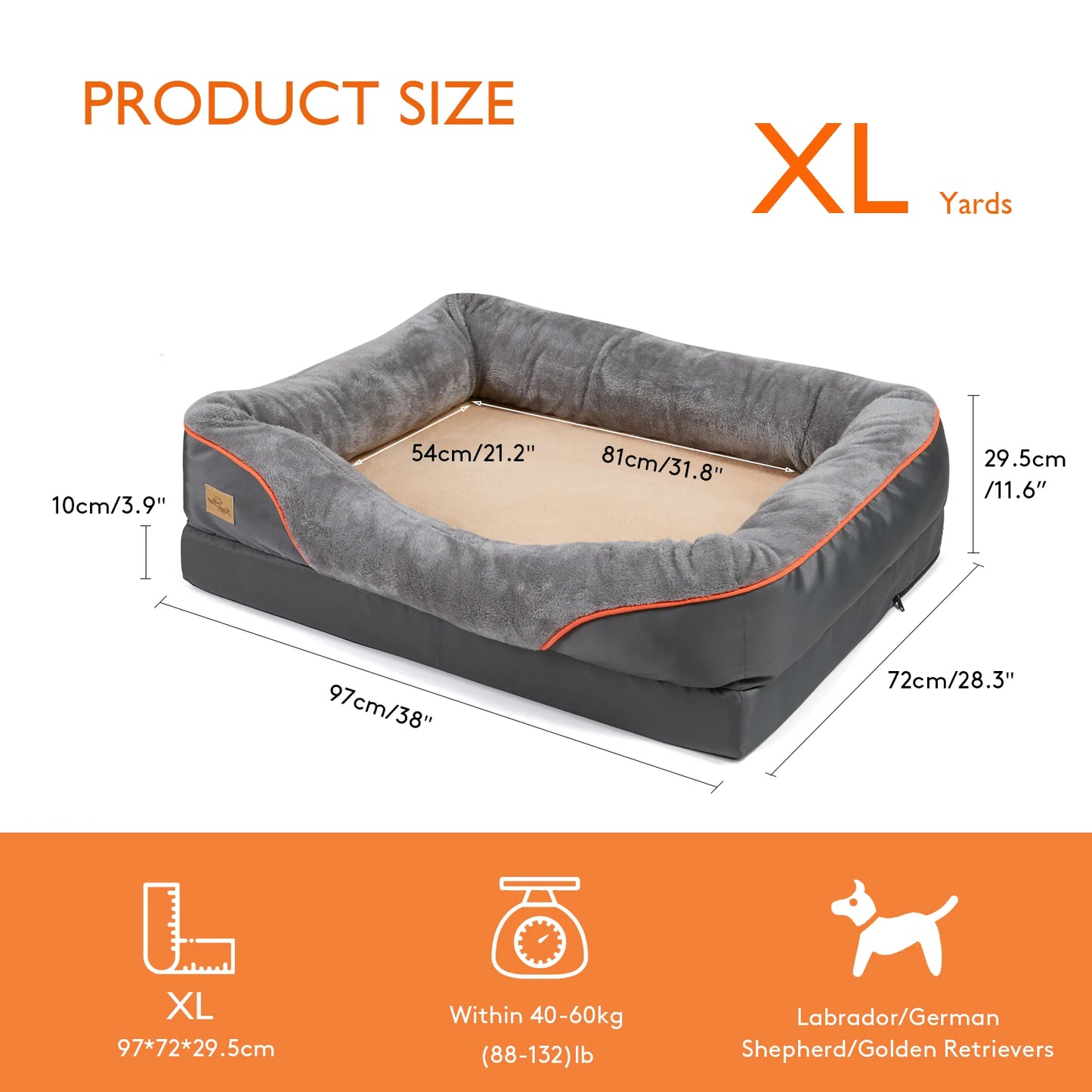Soft Warm Fleece Dog Bed With Removable Washable Cover Waterproof