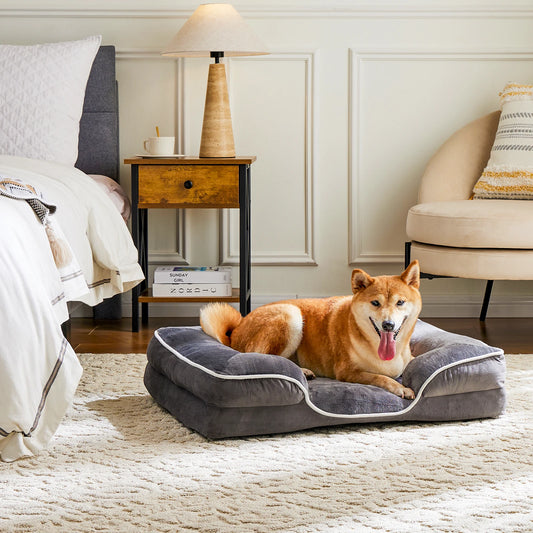 JHK Orthopedic Memory Foam Pet Bed With Removable Cover