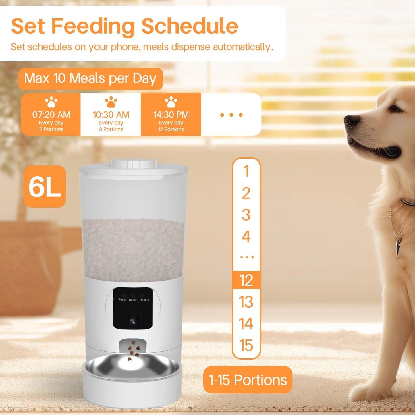 XMSJ Automatic Cat Feeder With 2K Camera And Smart App