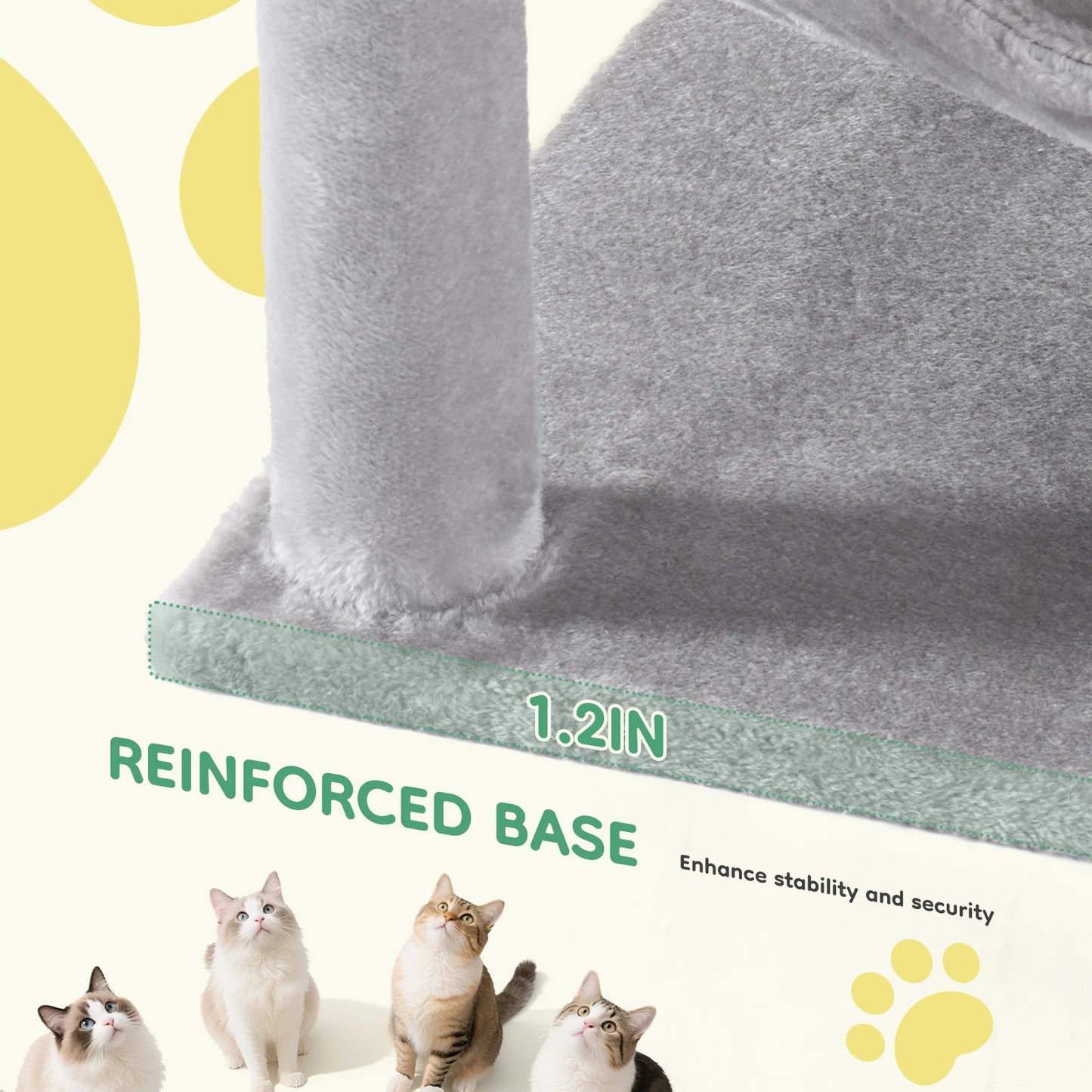 JHK Cat Tree Multi Cat Climbing Tower With Scratching Posts