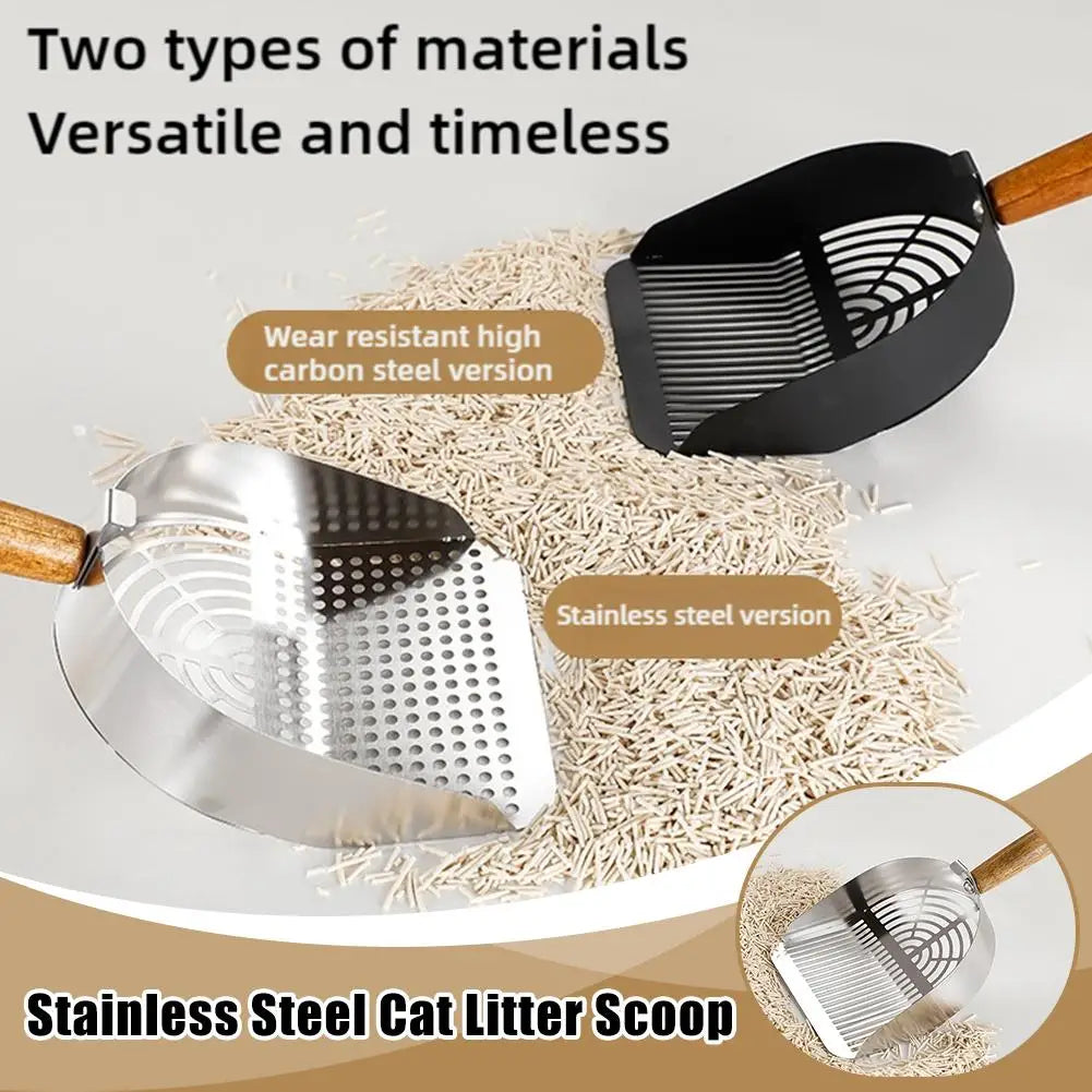 Steel Cat Litter Scoop Long Handle For Easy Cleanup