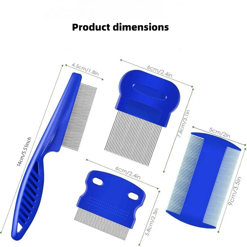 Plastic Premium Pet Grooming Combs For Cats And Dogs Set