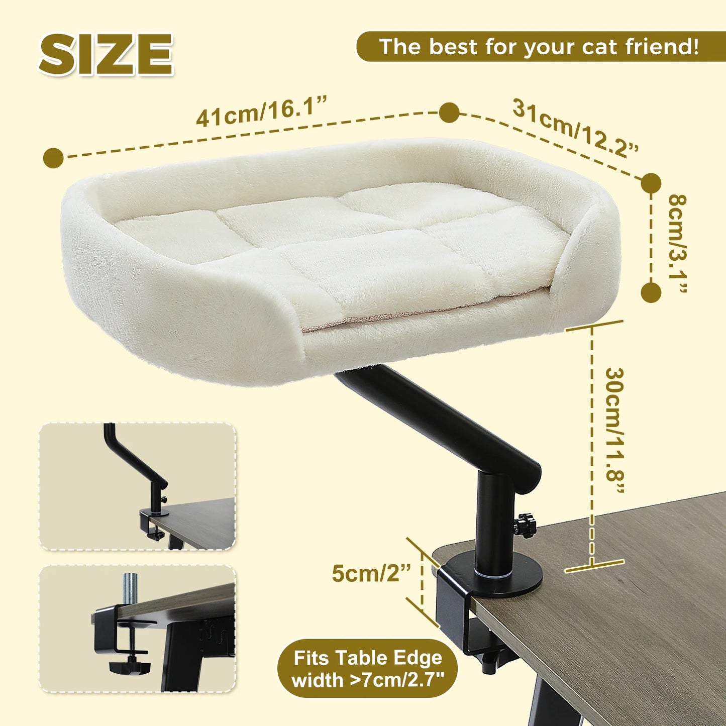 PAWZ Road Cat Desk Bed Stand 360 Degree Rotatable Hammock