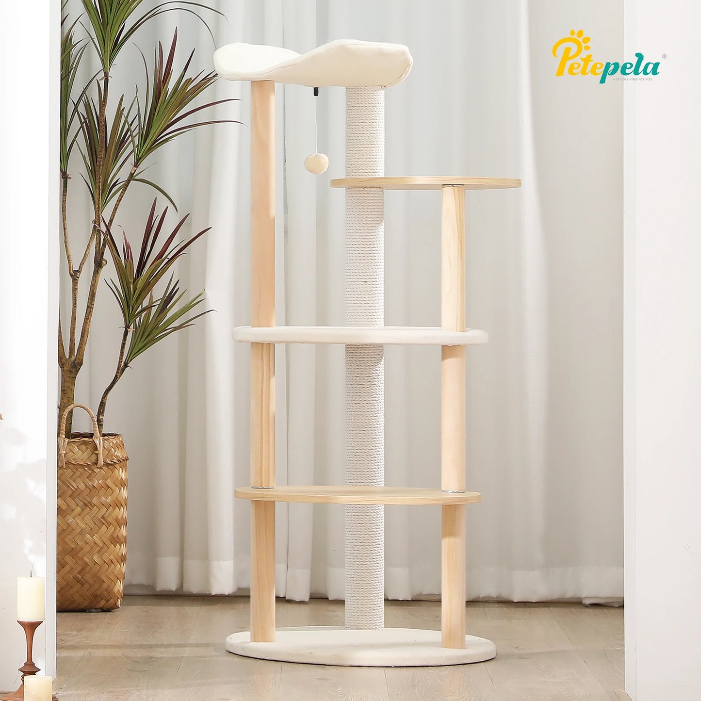 PAWZ Road Modern Cat Tree Tower With Scratching Post Condo