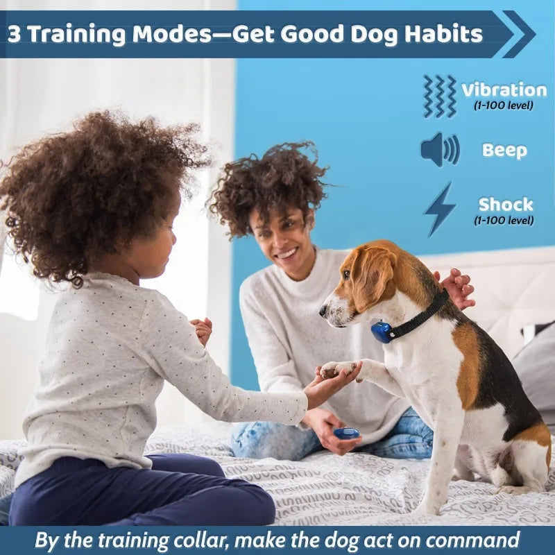 Dog Training Collar With Remote 3 Channel IP67 Waterproof 3300Ft