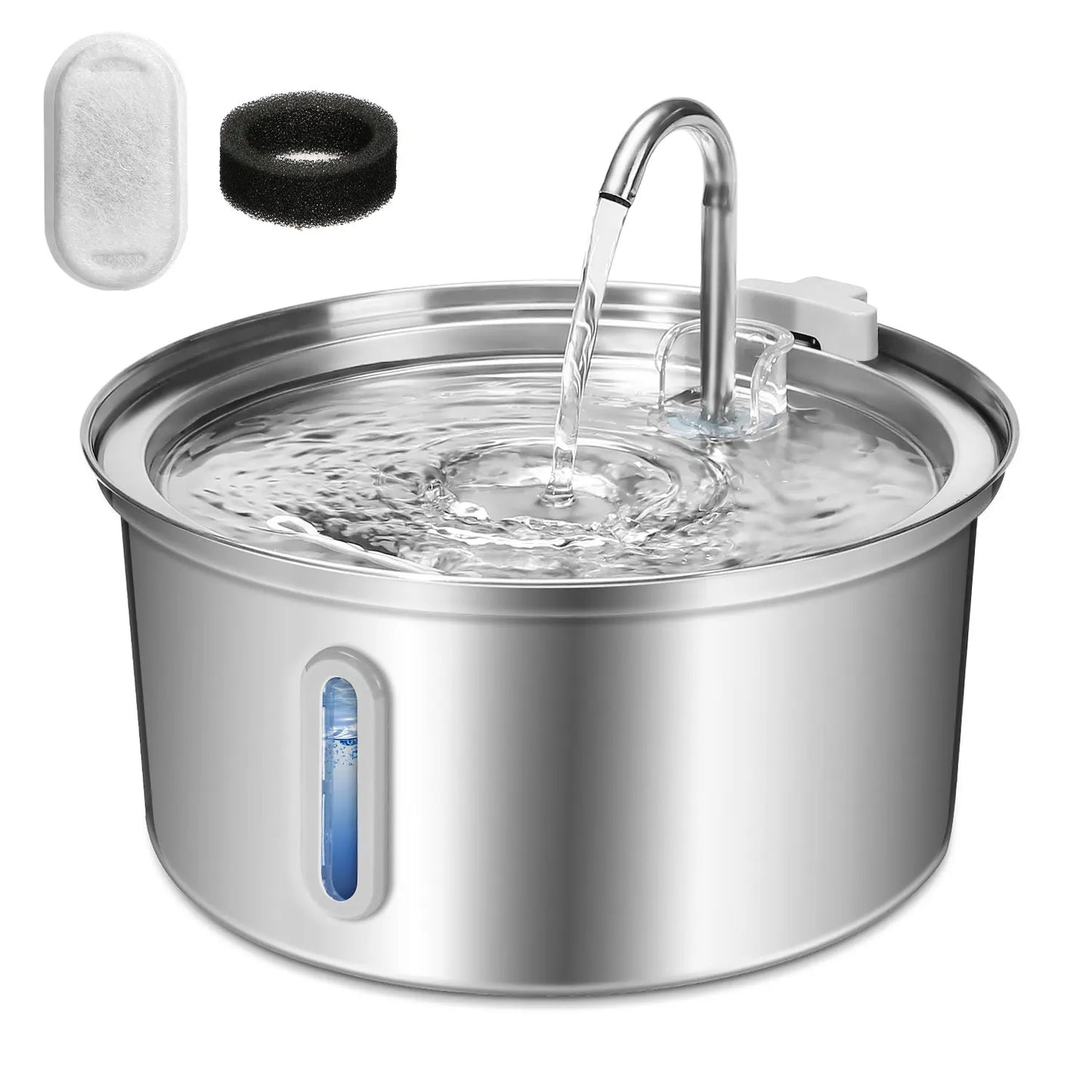 Cat Water Fountain Stainless Steel With Ultra Quiet Pump Filtration