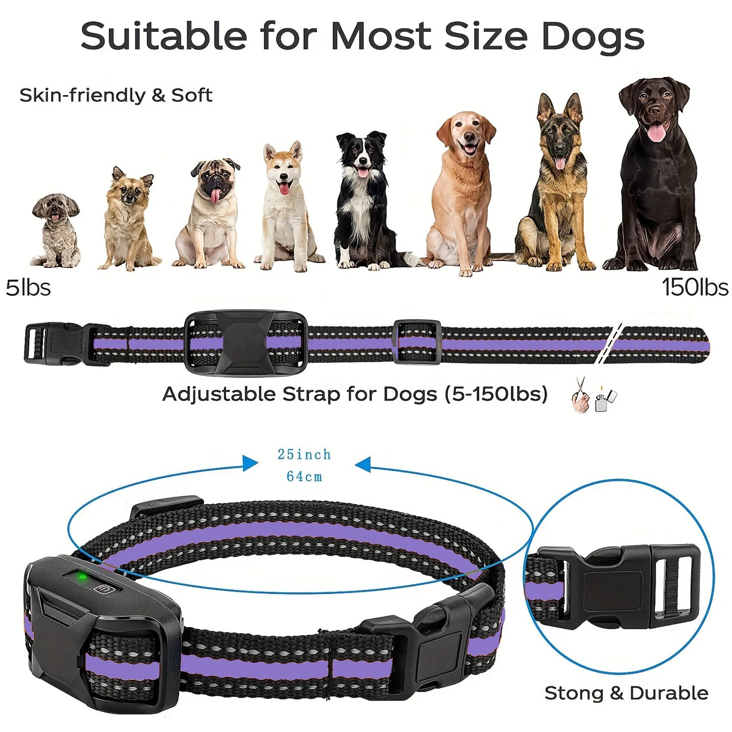 WXRPET Dog Training Collar Remote Control Waterproof Beep Vibration