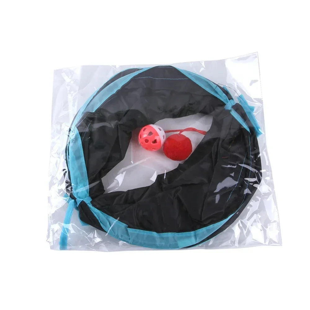 Foldable Cat Tunnel Toy For Indoor Play And Exercise