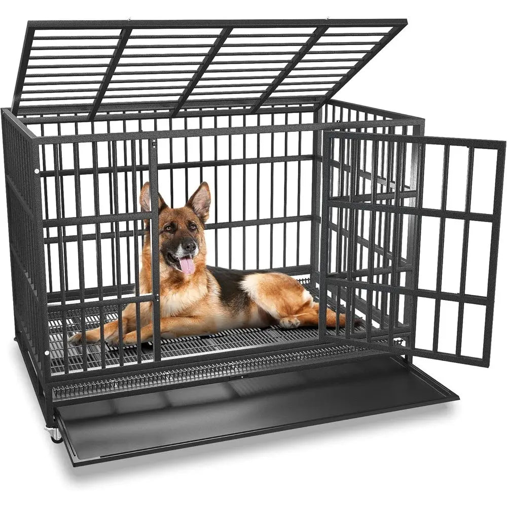 Heavy Duty Indestructible Escapeproof Dog Crate Cage For Large Dogs