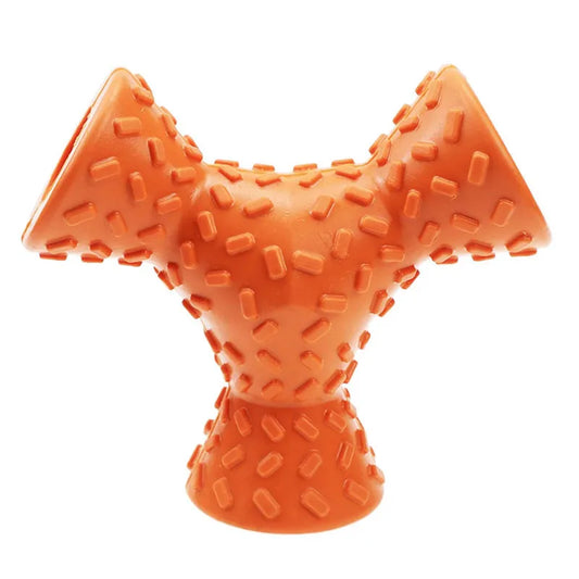 3 Sided Rubber Puzzle Feeder For Border Collie Chew Toy